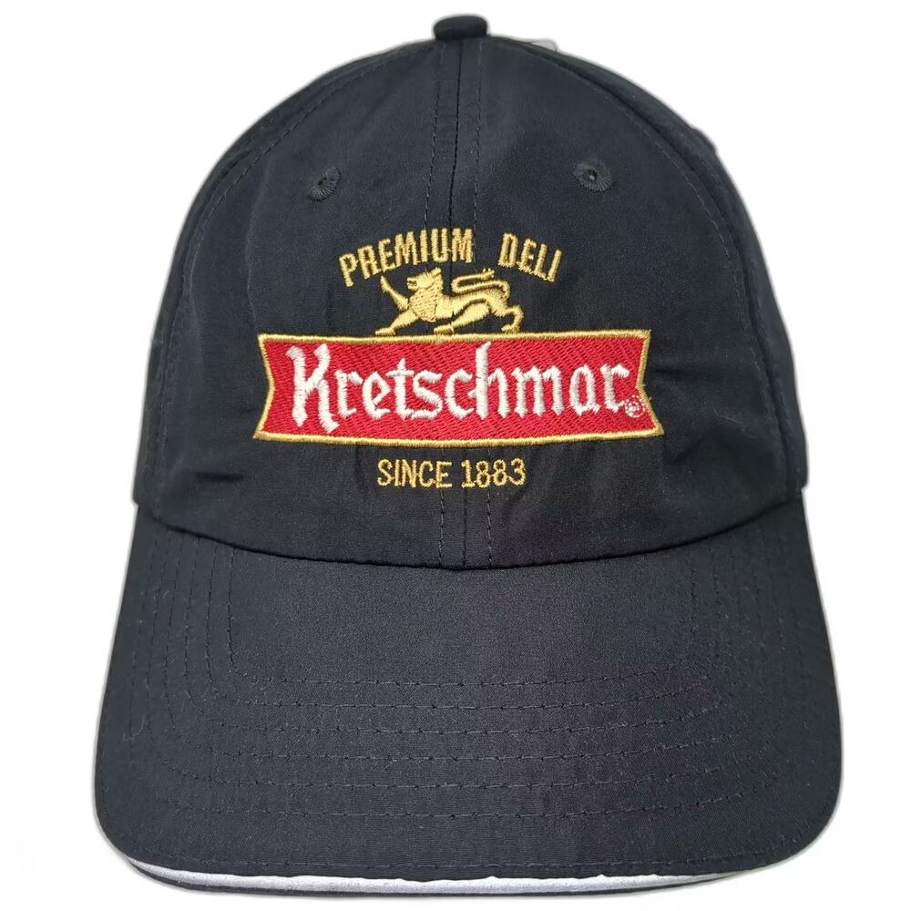 CORE365 Baseball Cap Black One Size Kretschmar Premium Deli Hat Strapback Logo